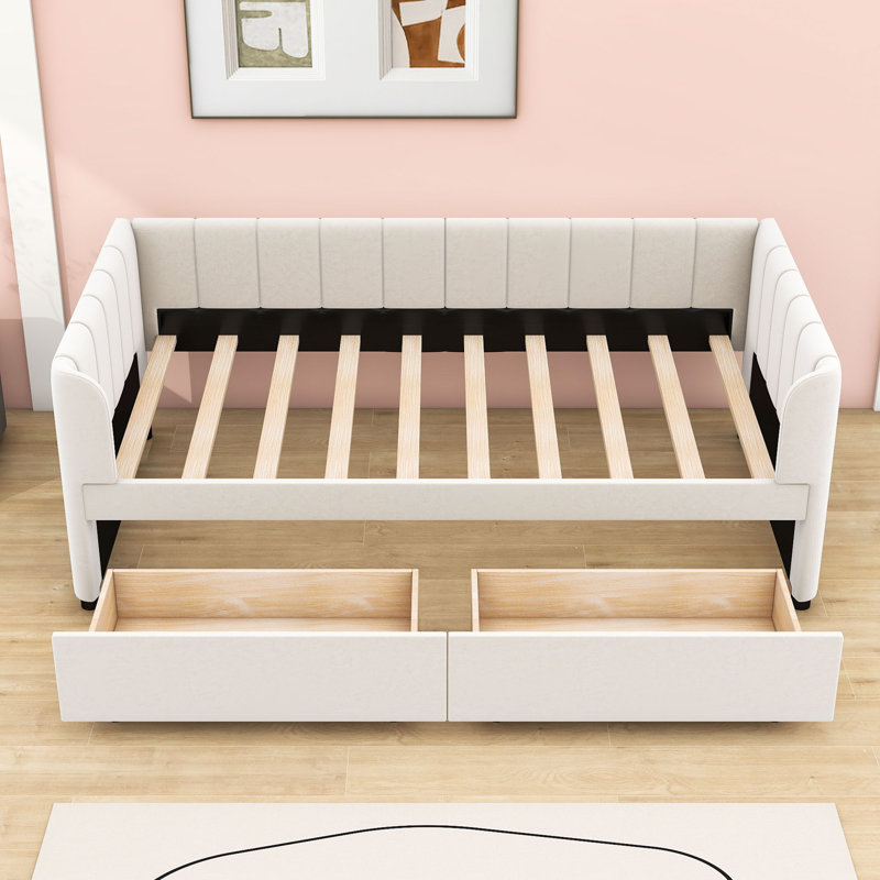 Raighan Upholstered Daybed, Beige