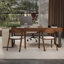 Bureau de direction rectangulaire en bois massif avec tiroirs Nut-Brown-589204834-589204832