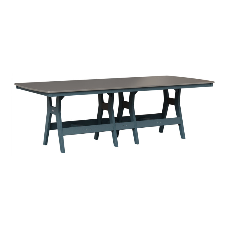 Table de bar Harbour, Ardoise, H 35,5 po x l 96 po x P 44 po, Acier inoxydable martelé