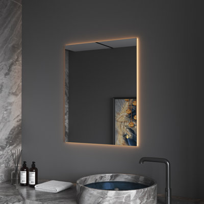 Miroir de salle de bain à capteur de lumière sans contact à DEL Johntavious