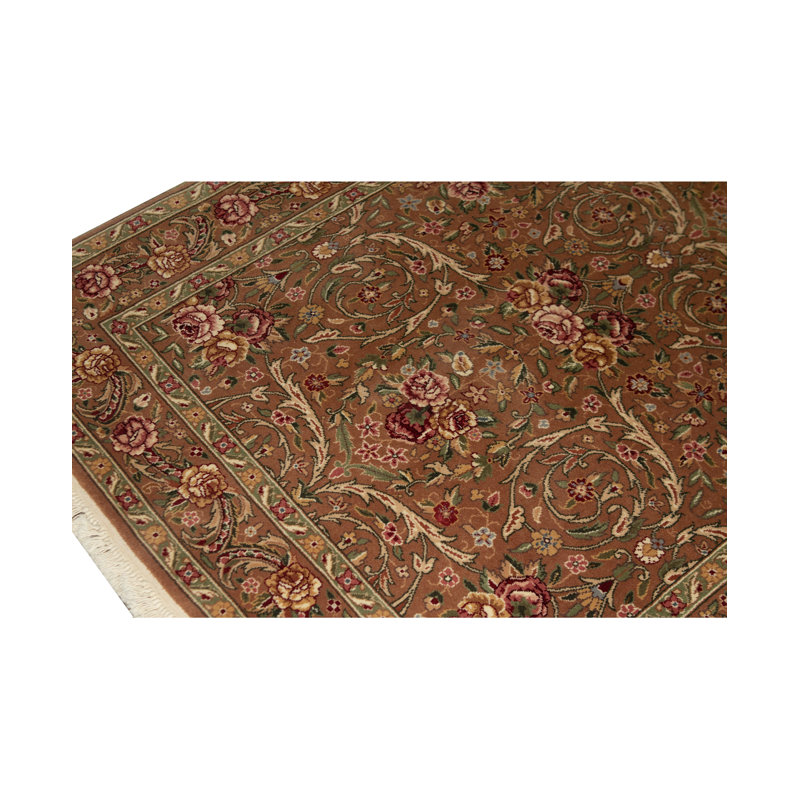 Tapis brun de haute qualité noué à la main