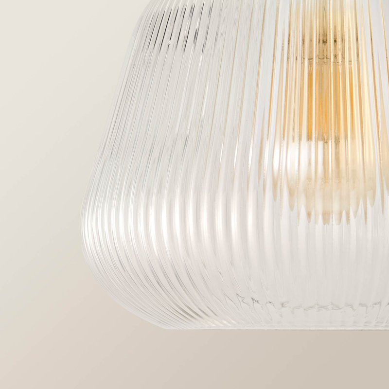 Hiri 18cm H Glass Dome Pendant Shade ( Slip-On ) in Clear