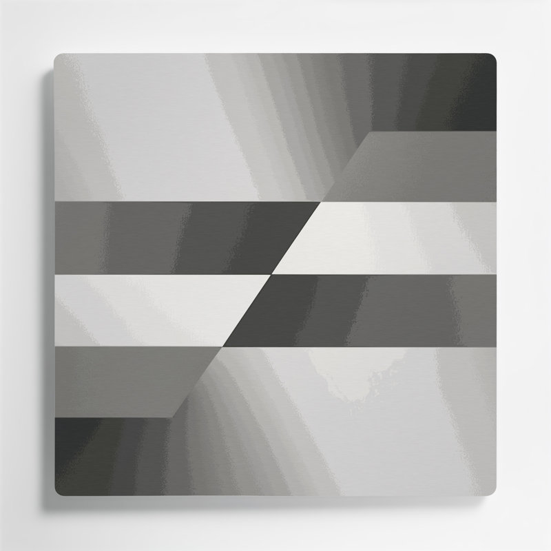 Minimalisme 74, art mural en métal beige, H 8 po x l 8 po