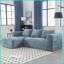Canapé modulaire en L modulaire en chenille moderne - 98,42 po avec méridienne, poches latérales et amp; Pas d'assemblage pour le salon-2135395947