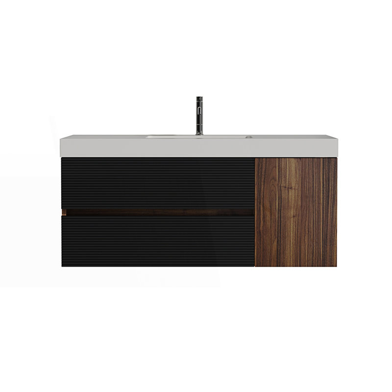 Bathroom Vanity With Sink And Soft Drawers, Wall Mounted Floating Bathroom Vanity