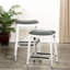 Le tabouret de bar de 30 po de hauteur, blanc avec cuir gris, assure une apparence élégante dans le siège de la cuisine ou du tabouret en cuir, la finition, la création et le confort moderne