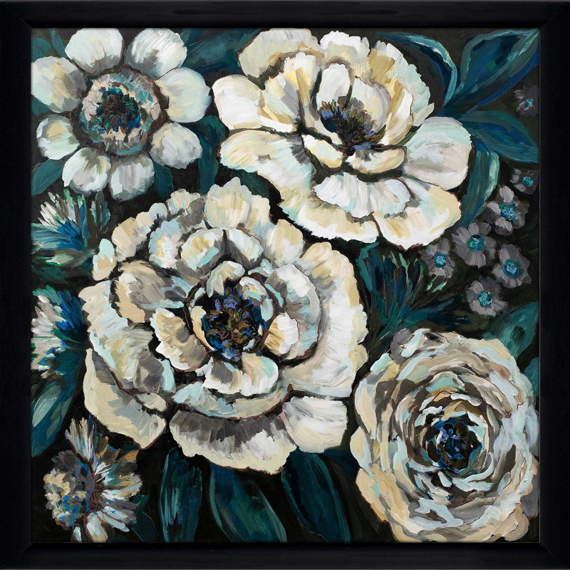 Minuit - Peinture, Cadre noir, H 37,5 po x l 37,5 po x P 1 po