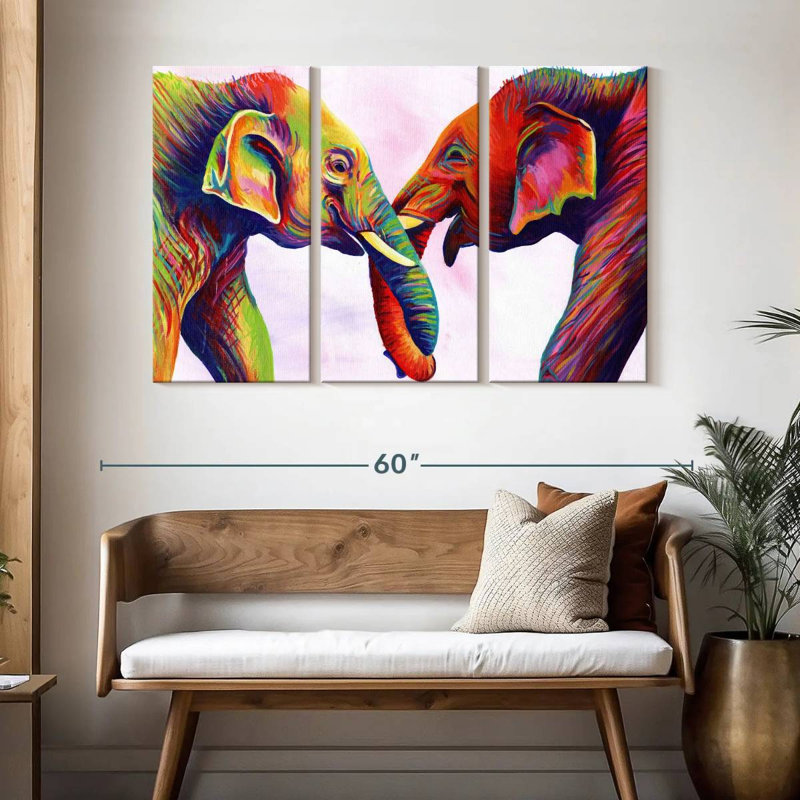 Elephant Calves, 32" H x 50" W