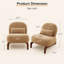 Fauteuil d'appoint sans accoudoirs Ellvorn, fauteuil de lecture moderne et rembourré avec coussin en tissu doux, pieds en bois massif et design bas et confortable pour chambre, salon et appartement-1752784354