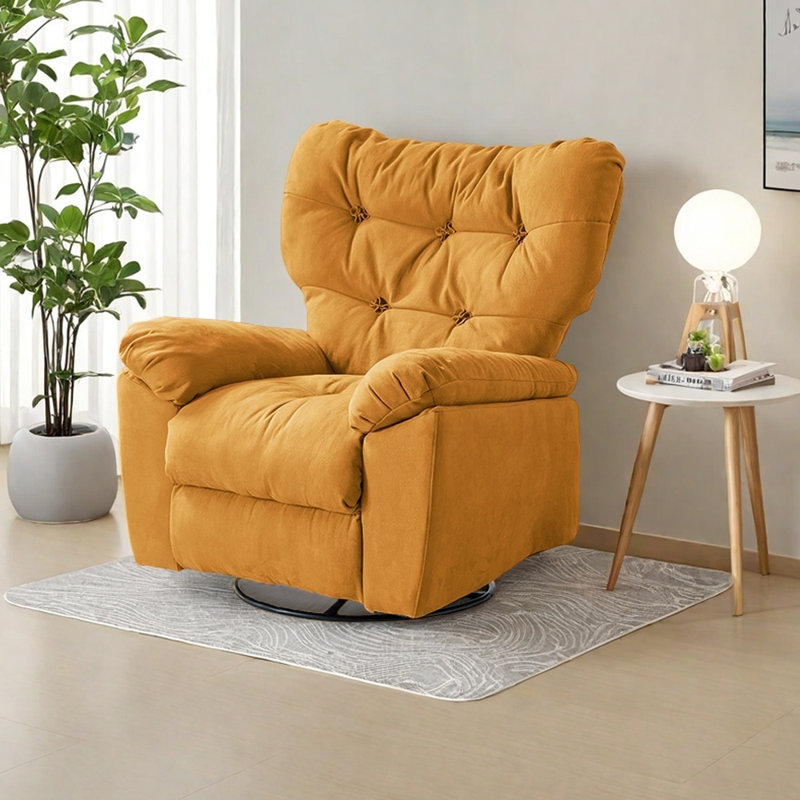 Fauteuil inclinable ergonomique dans un style luxueux et léger, Jaune