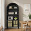 Grande armoire 70 po en rotin avec rangement réglable