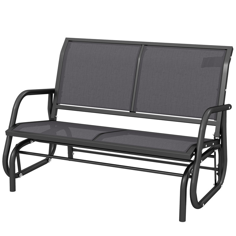 Chaise d'extérieur en acier thermolaqué Shaer, Dark Grey