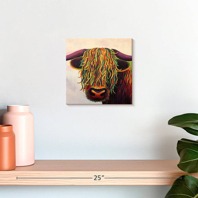 Crowle Funky Highland Cow, H 10 po x l 10 po