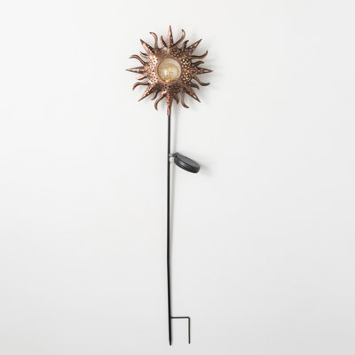 Copper/Black Solar Powered Metal Pathway Light
