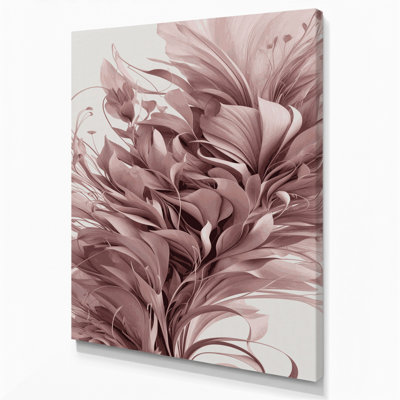 Abstract Florals 99 Brown Canvas Wall Art