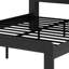 Structure de lit plateforme avec tête de lit à DEL avec rangement et 2 USB, grand rangement sous le lit-1503563354-1503563353