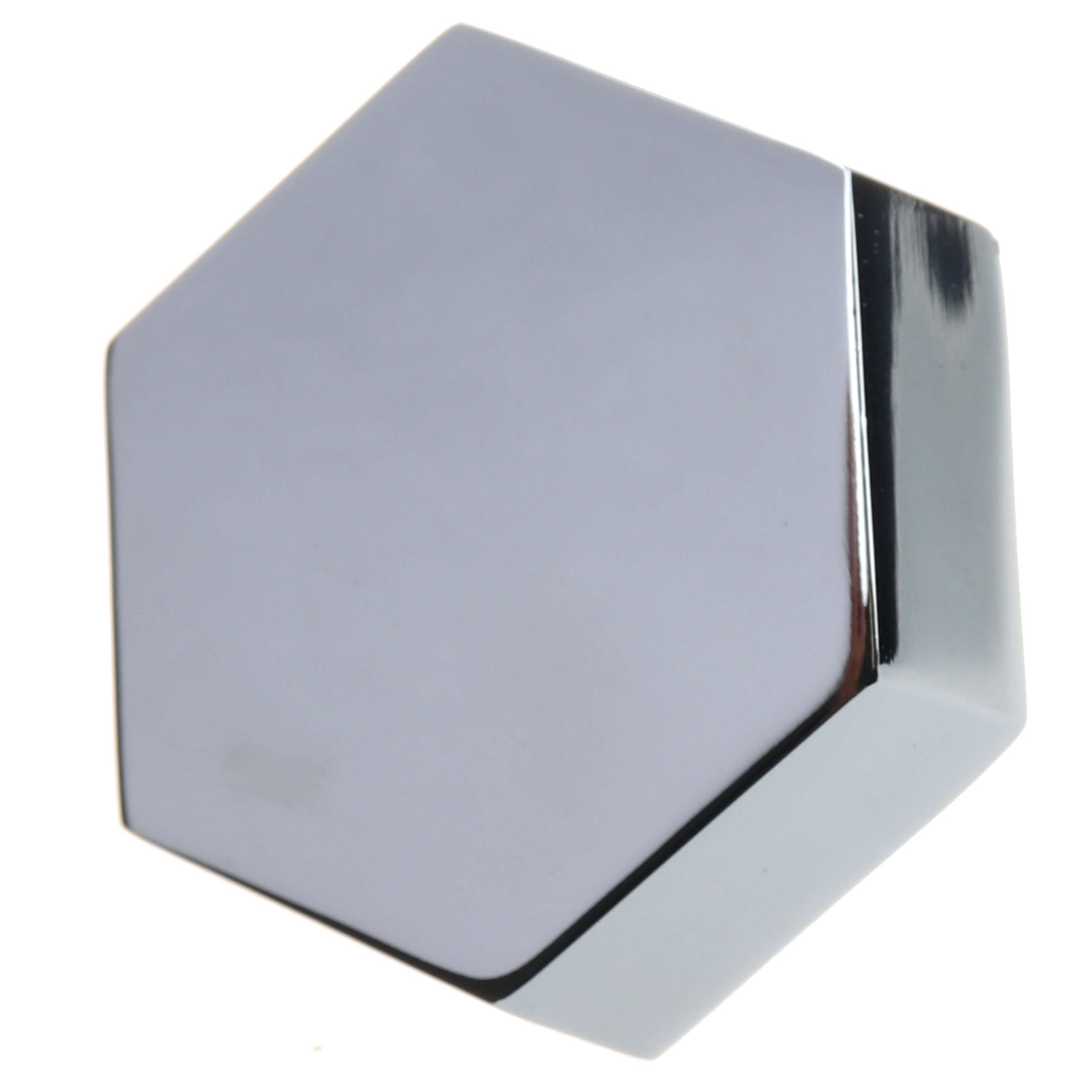 Metal Geometric Cabinet Knob, Polished Chrome