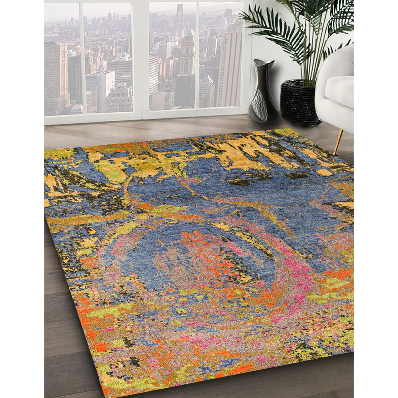 Tapis abstrait moderne 5335, Carré 3 pi