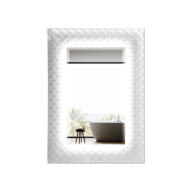 Tiffany Flat Glass Lighted Mirror