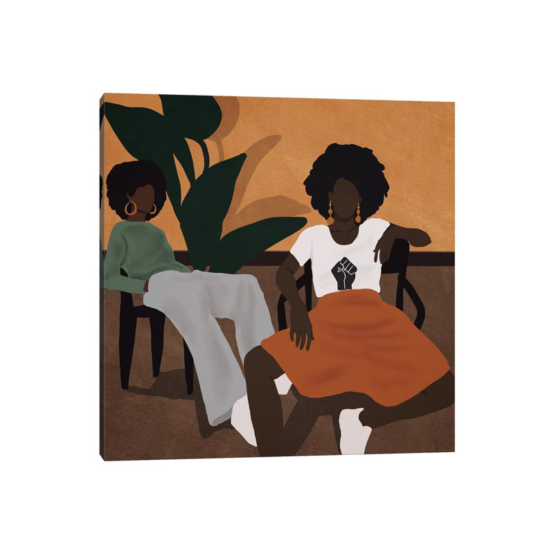 Tired Girls by Sarah Dahir - Print on Canvas, 45.72 cm H x 45.72 cm W x 1.91 cm D, No Framed