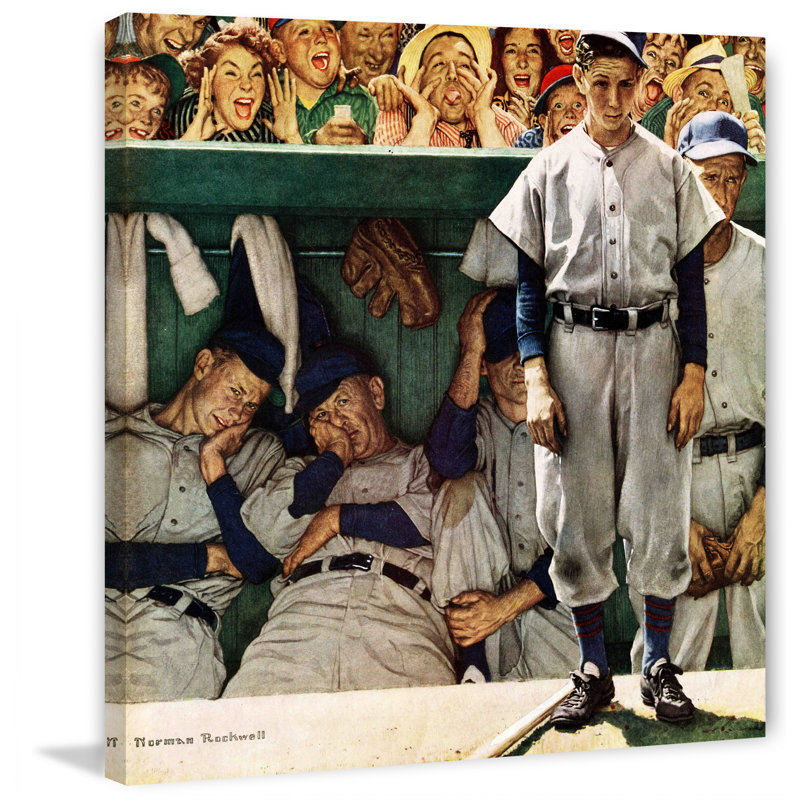 Dugout by Norman Rockwell - Wrapped Canvas Print, 46 cm H x 46 cm W x 4 cm D