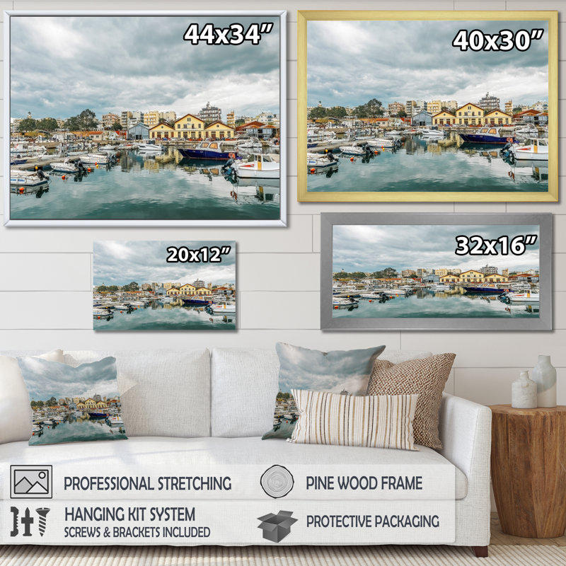 Port maritime d'Alexandroupolis City, Toile tendue, 16" H x 32" W