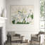 White Blooms 2' Framed Print on Canvas