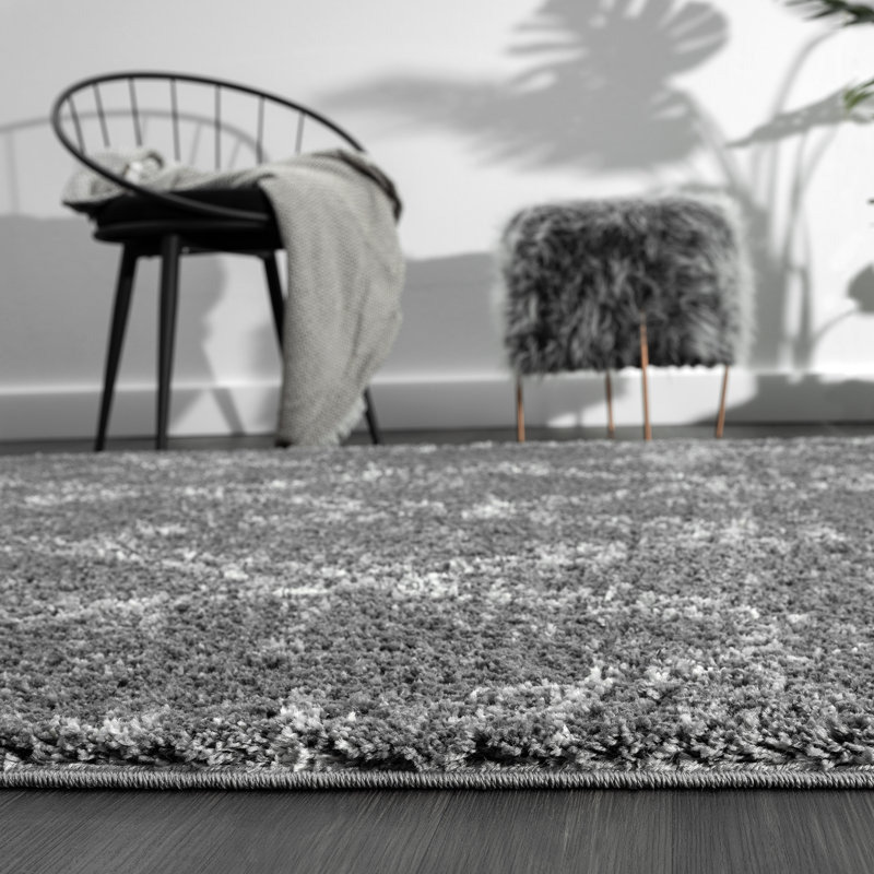 Tapis gris et ivoire Alejandrina, Rectangle 6 pi x 9 pi
