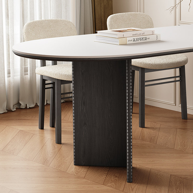 Table de roche simple en bois massif noir, H 29,52 po x L 70,86 po x l 35,43 po