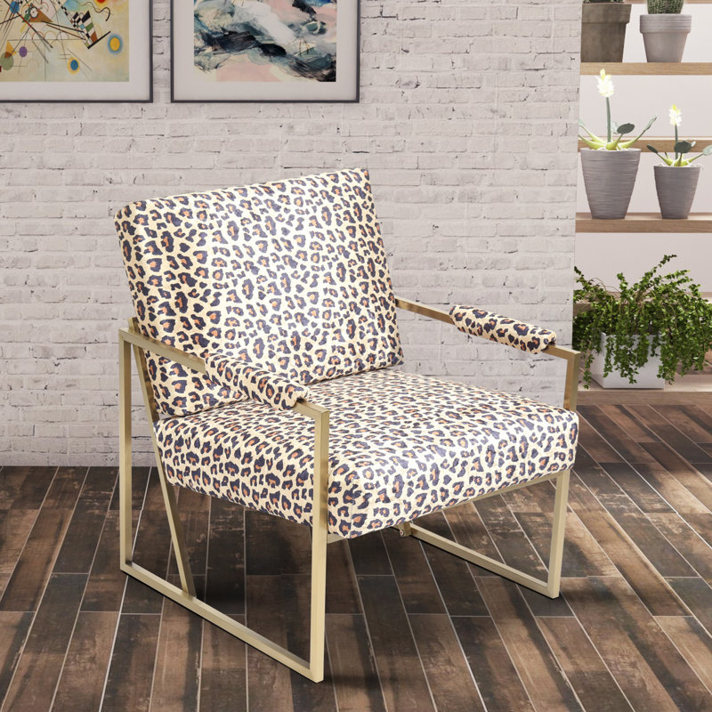 Grenkie Upholstered Armchair, Light Grey