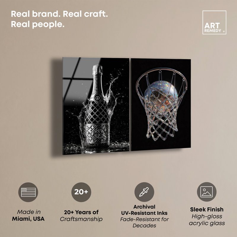 «Crystal Splash Set Fashion», reproduction sur acrylique par Art Remedy, H 36 po x l 24 po
