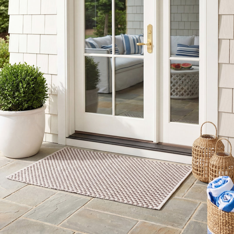 Lithonia Beige Indoor/Outdoor Area Rug, Rectangle 2' x 3'7"