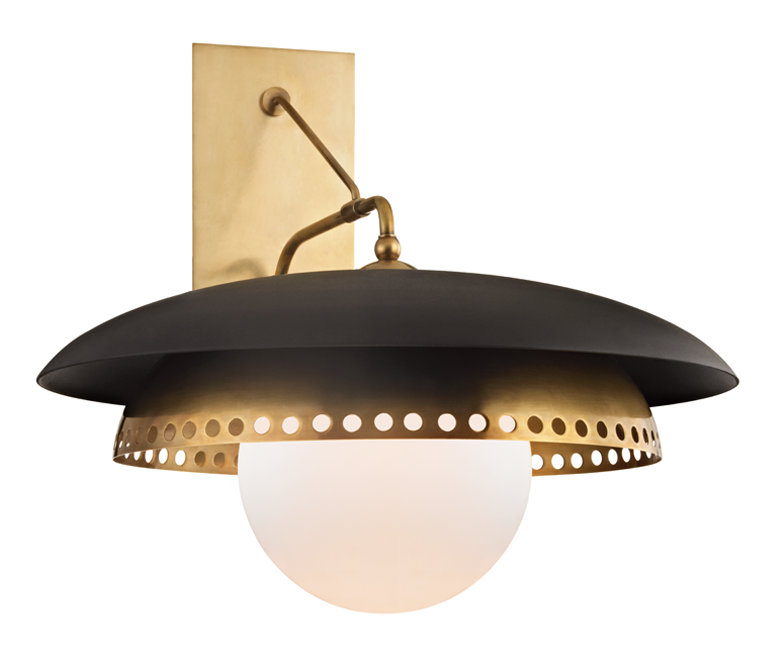 Travianna Armed Sconce, Aged Brass