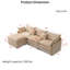 Canapé modulaire en L 105 po avec repose-pieds modulaire de 105 po en L chenille doux-2050893329