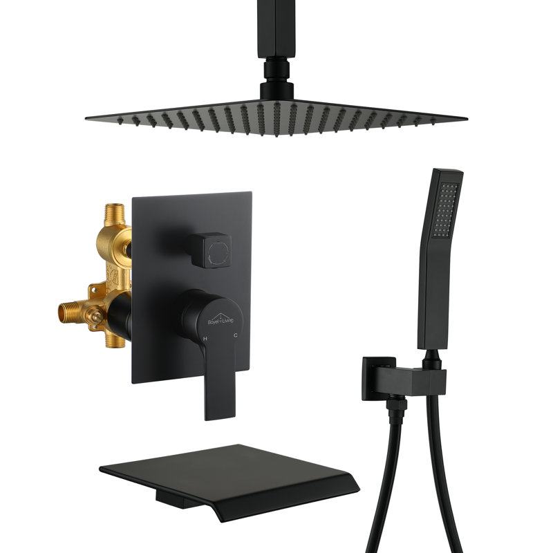 All-In-One Kit with Rough in-Valve, Matte Black