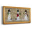 Panneau de bonhomme de neige en bois - reproduction de photo sur toile-848385368