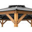 Cedar Wooden Gazebo EGGI - 3.96m x 3.96m, Anthracite-87418721