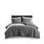 Oversized Cozy Cotton Bedding Sets, Grey Twill Wash With Rustic Appeal For All-season Comfort