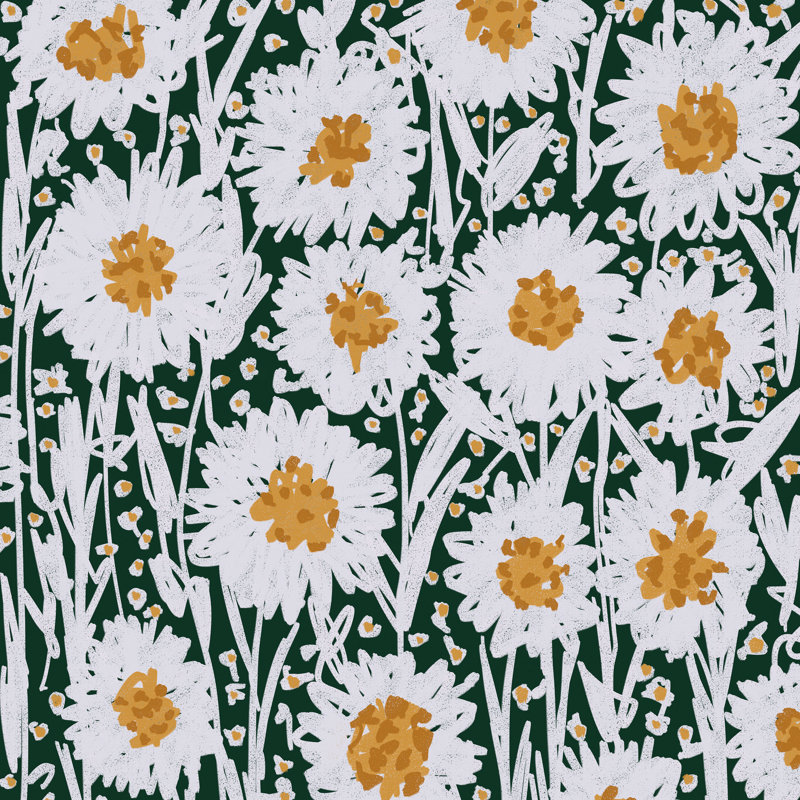 " Daisy Pattern " by Alisa Galitsyna, 20" H x 20" W