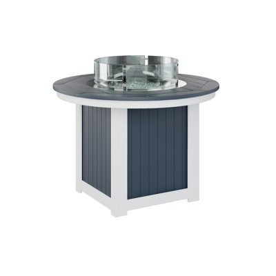 Berlin Gardens Donoma 44″ Round Dining Fire Pit Table