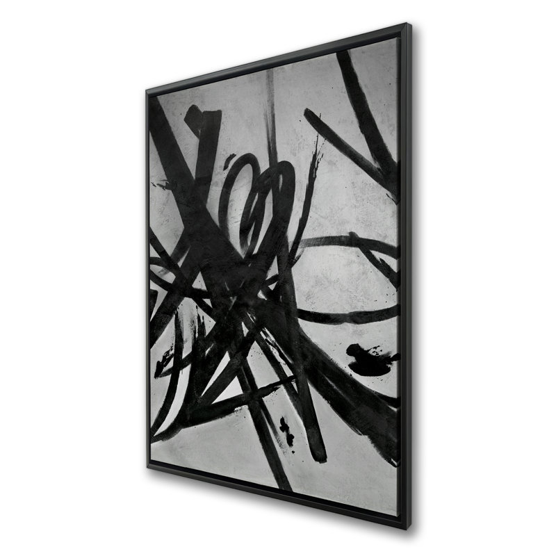 Circular Strokes - Abstract Modern Framed Canvas | Home Decor