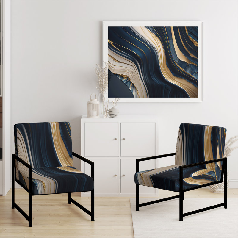 Fauteuil d'appoint Crofford, Noir, noir, noir, noir