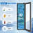 10 Cu.Ft. Commercial Beverage Refrigerator Refrigerated Display Case In Black With Outer Blue Light