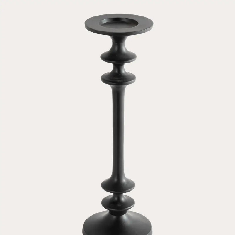 Bougeoir contemporain contemporain en aluminium massif, décor de table de maison de campagne et minimaliste 14 pouces