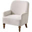 Upholstered Armchair with Footstool-1544761235