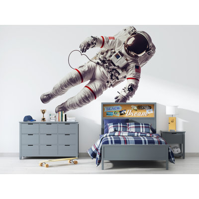 Décalcomanie murale astronaute, décoration pour chambre d'enfant, art astronaute flottant 465Mv