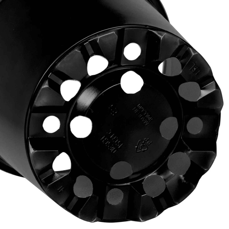 Nursery Pot, 13cm H x 15cm W x 15cm D, Black