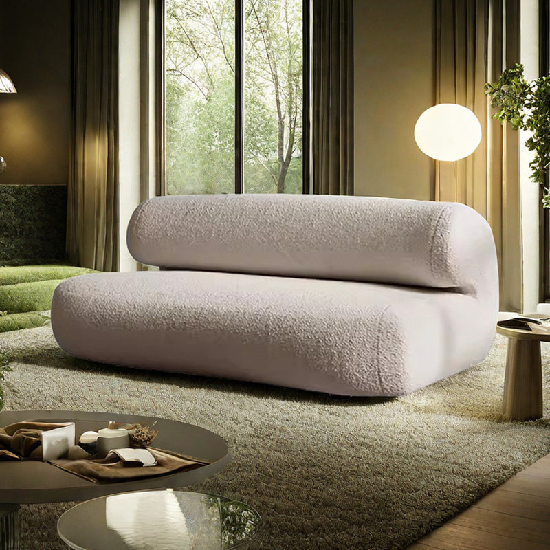 Canapé Wabi-sabi, H 27,55 po x l 70,86 po x P 40,15 po, Blanc cassé