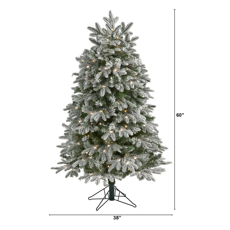 Lighted Artificial Fir Christmas Tree, 5' H