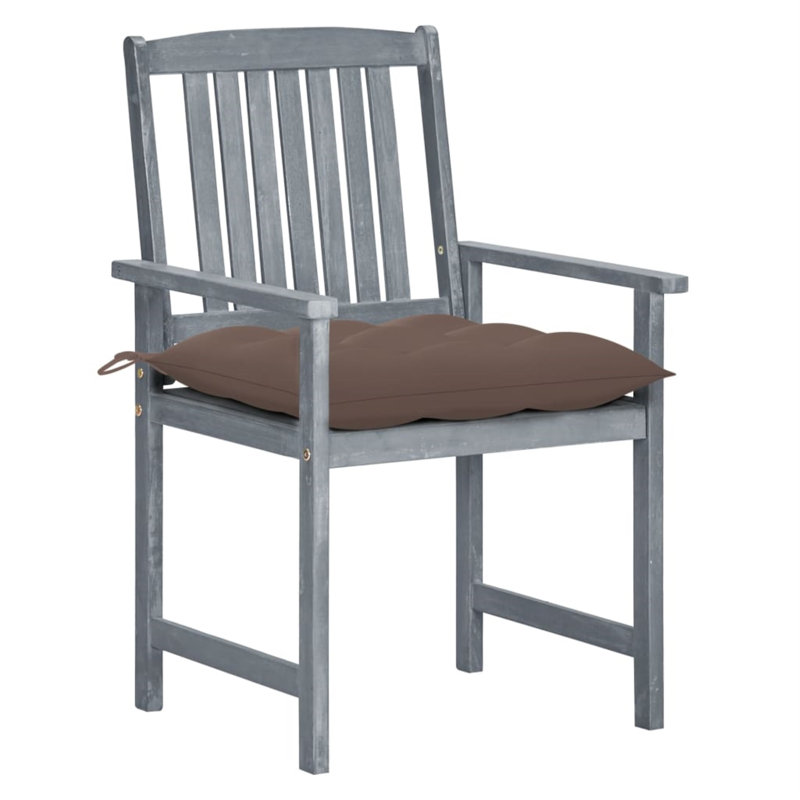 Chaise de patio avec coussins Ariyeh, Taupe, Gris